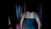 Mexican teen dancing on webcam