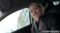 Hot amateur blonde Eurobabe Mina pussy banged for money