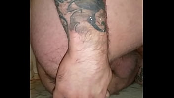 Huge dildos and fisting his own ass