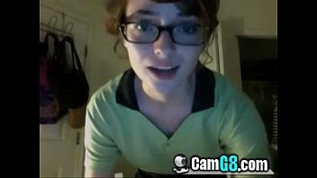 Nerd Looking Slim Teen Strips on Webcam - camg8