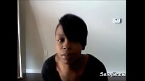 Black girl shakes her huge fat ass on webcam