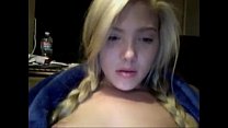 Blonde with long hair Magy is rubbing her pussy in front of her web cam  PERFECT GIRLS