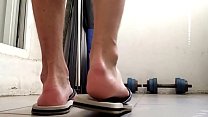 Male Feet In Flip Flops