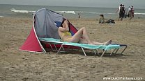 Massaggio alla spiaggia all'aperto teenager olandese Cazzo
