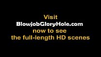 Big Boobed Redhead Schlampe genießt Glory Hole Action