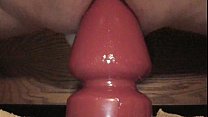 huge red toy gaping ass
