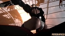 2B being fucked on her ass
