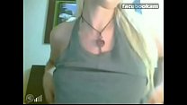 A american with big boobs press milking masturbating on webcam