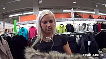 Striking czech girl is seduced in the mall and plowed in pov