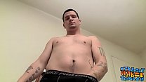 Hung cock sucker Lex Lane masturbates his fat rod solo