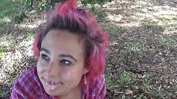 Slutty Teen Banged Outdoor and Facialized