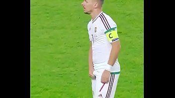 Footballer touches the bulge