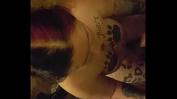 Tatuada PAWG Blowbunny drena la BBC para un facial grueso