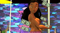 Видеоигра в стриптиз-клубе, разборки с большой задницей чернокожих и латиноамериканок, где сексуальные стриптизерши дерутся и трахаются