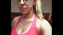 Nati Jota's wet tits after the gym