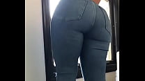 My step aunt's big ass is without a bra in the house