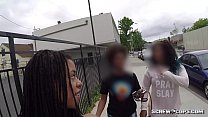 CAUGHT！黒人の女の子がラリー中に警官を吸ってバストになります！