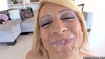 Caprice Capone gets face painted with big cum shot