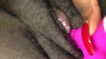 Thick hoe playing with her pussy