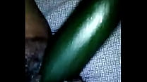 My friend Julieta masturbates with cucumber