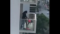 Balcony fuck