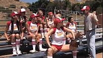 A baseball team full of sluts uses their bodies to distract the opponent