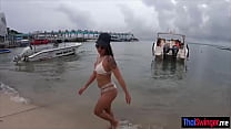 Beach tease and romantic fuck with Thai wifey