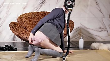 AB015 Urinal tgirl play vacuum bed and drinking pee -BDSM