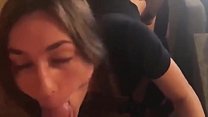 Amateur Italian slut takes two cocks