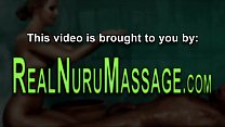 Gorgeous nuru soaked babes in massaging 3way