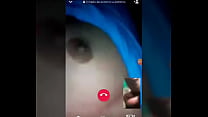 A video call with a fan