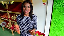 MAMACITAZ - #Luisa Chocolate - Сексуальная чернокожая тинка скачет на незнакомце в своем первом приключении на порно камере