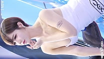 The short-haired temperament model at the Korean Auto Show has a fairy face and a perfect body public account [喵贴]