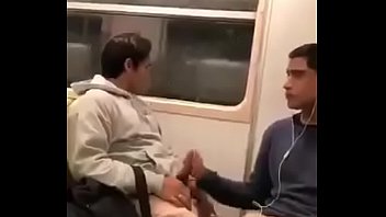sucking friend on the subway