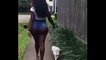 My fat ass slut walking down the street