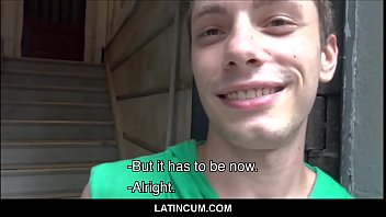 LatinCum.com - Amateur Twink Latino Boy Paid Cash To Fuck Two Straight Men In Abandoned Building