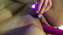 Pawg slut cums hard with two vibrators