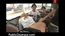 Горячая публичная сцена секса в автобусе! - Жесткий секс