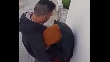 Tunisian fucks his girlfriend in the street
