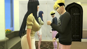 Naruto Cap 6 Hinata fala com e eles acabam fodendo ela ama o pau de seu filho já que ele a fode melhor que seu pai Naruto