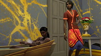 Indische Stiefmutter und Sohn baden zusammen Familiensex