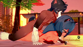 BNA Hentai Furry 3D - Michiru дрочит и трахается с лошадью - Anime Manga Japanese Yiff