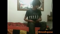 Black hiared and smoking emo getting his hands in his pants By EmosExposed gays