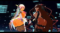 MMD four girls  sing and undress