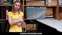 ShopliftingTeen.com - Skinny Blonde Shoplifting Teen Fucked By Officer - Catarina Petrov