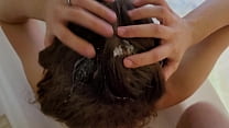 teen cum condition rub after hair job