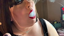 BBW Mistress Tina Snua Chain 2 Superking Cigarettes With Lots Of Nose Exhales