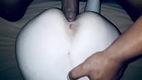 White teen loves taking bbc from behind