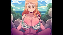 Nami (One Piece) Gives A Boobjob With Voice Acting [Animation By @18-DART]
