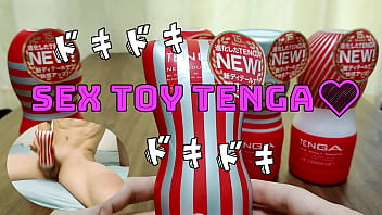 Japanese masturbation of shaved penis. I put out a lot of sperm with the sex toy "TENGA" (* ´ 艸 ｀)